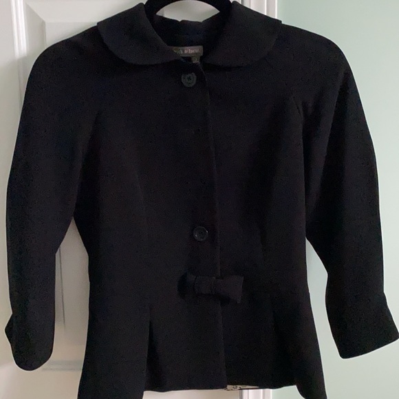 Worn only once.  Peplum blazer with bow. - Picture 2 of 2
